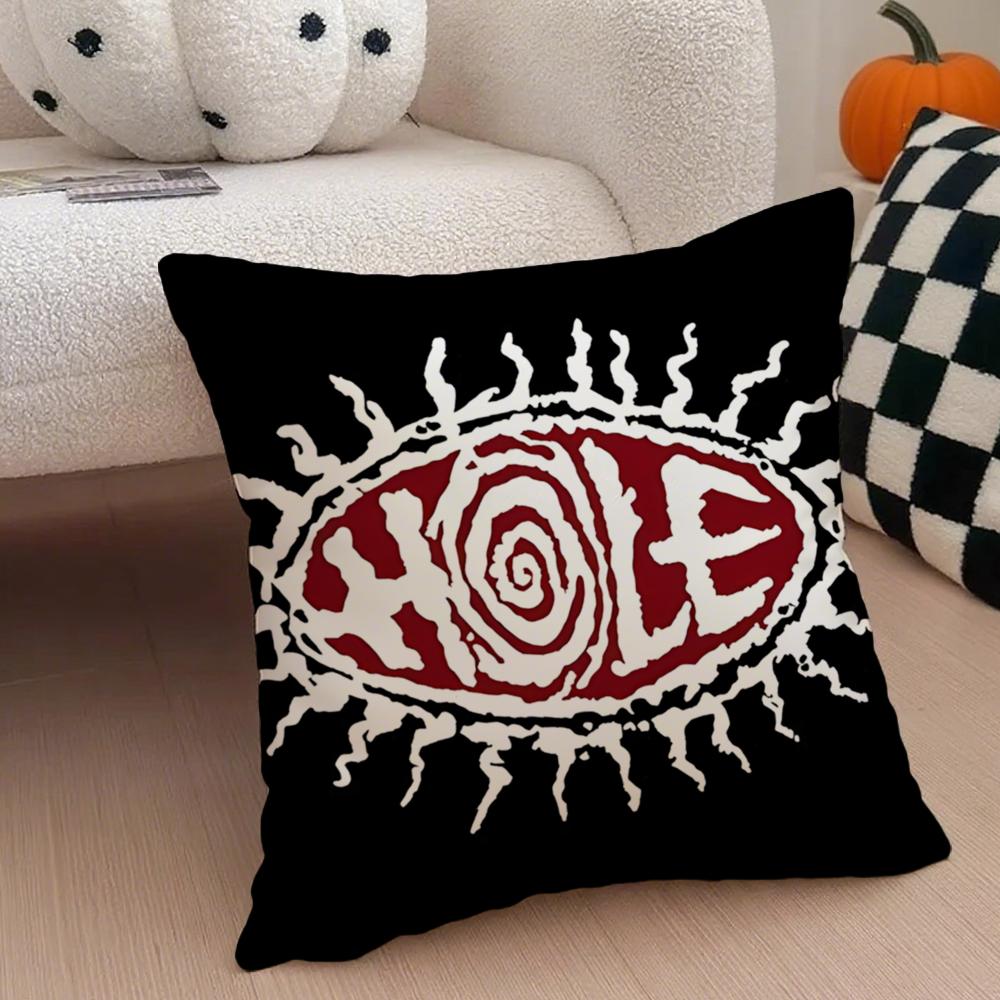 Band Rock Band H-Hole Cushion Cover Throw Pillow Cover Hidden Button Durable Polyester Chair Cushion