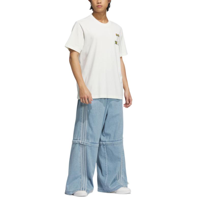adidas Originals Q3 SS25 T-Shirt 3 Mono Moda Comoda Girocollo Versatile Manica Corta T-Shirt Uomo Top KD1844