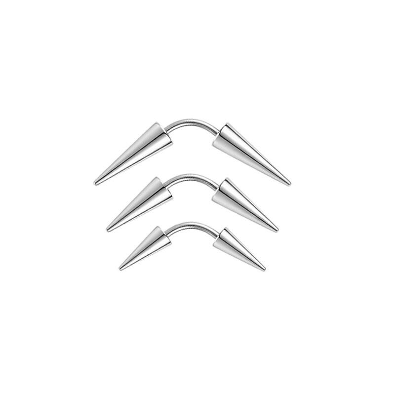 2 Stück/6 Stück Spike Augenbrauen Piercing Schmuck Edelstahl Gebogener Barbell Augenbrauen Tragus Lippenringe Ohrringe Für Männer