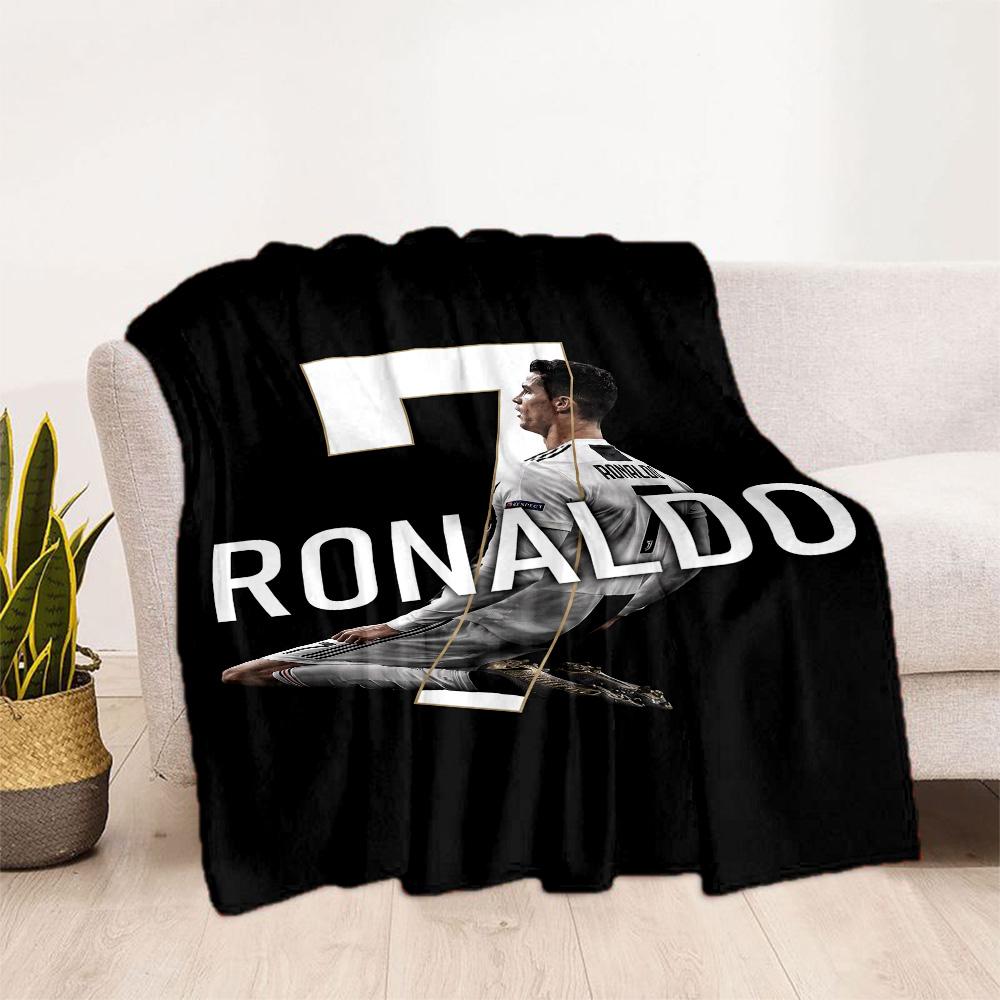 Ronaldo's Iconic Number Seven Blanket Ultra-Soft Suitable for Office Chair Livingroom Chair Four Seasons Universal Digital Print