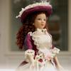 1/12 Dollhouse Miniature Porcelain Dolls Classical Lady with Hat 1 Piece
