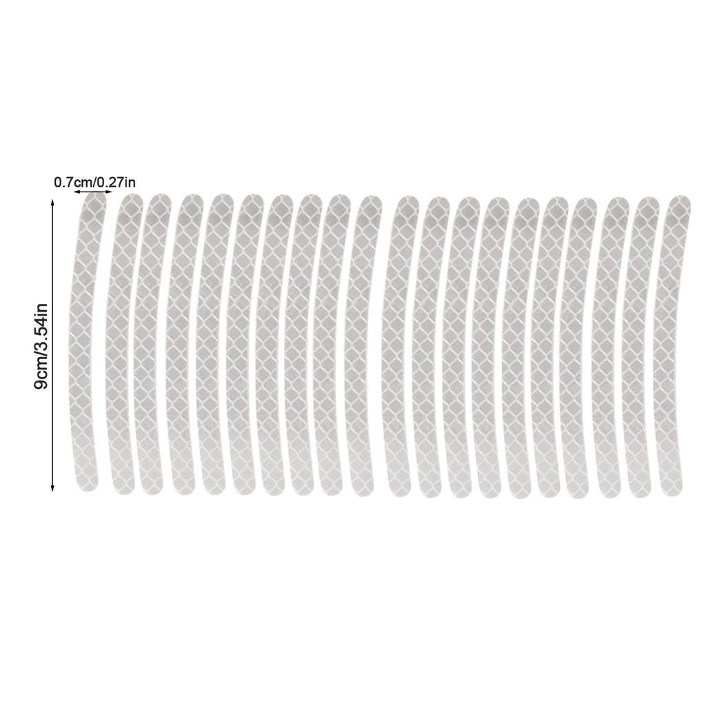 Car Wheel Stickers, Wheel Rim Decal Stripes | 20 Reflective Rim Strips Tire Warning