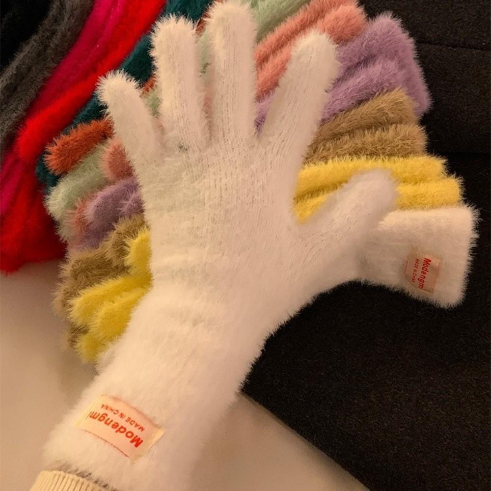 Soft Thick Winter Plush Gloves Mink Fleece Touch Screen Gloves Velvet Mittens Winter Accessories