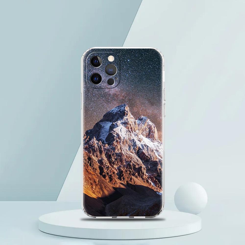 Everest Mountain World First Luxury Phone Case For iPhone 16 15 14 13 12 11 Pro Max XS X XR SE 7 8 Plus Silicone Clear Cover