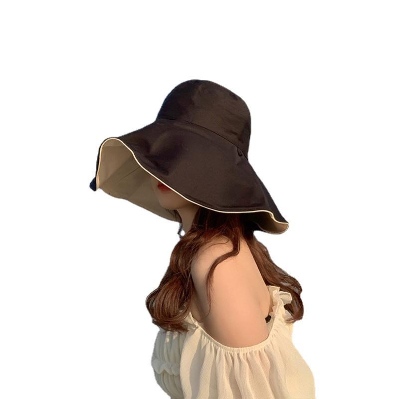 Women's Summer Sun Hat, Sun Protection Fisherman Hat, Versatile, UV-resistant, Large Brim, Makes the Face Look Smaller, Face-covering Sun Hat