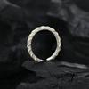 S925 Sterling Silver Gold Edge Spiral Flash Diamond Ring Light Luxury Women'S Ring Fingertip Accessories Daily Simple Niche Design