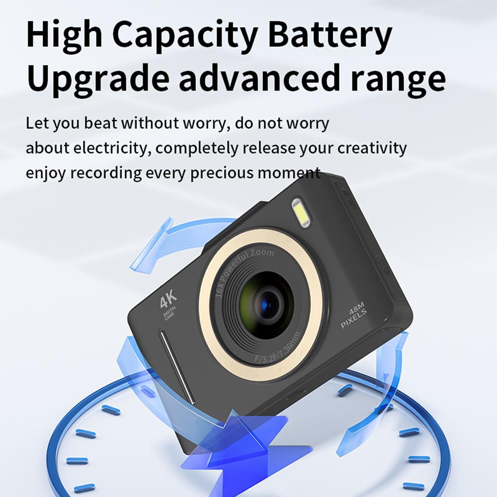 Ψηφιακή κάμερα 4K Ψηφιακή βιντεοκάμερα 48MP Φωτογραφία 2,8 ιντσών Οθόνη 16X Ψηφιακό ζουμ AF Αυτόματη εστίαση