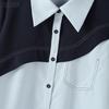 ZANZEA Women Turn Down Collar Casual Short Sleeve Patchwork Blouse