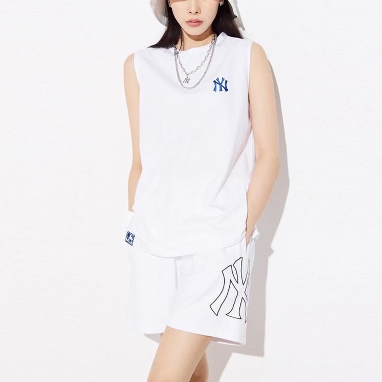 New MLB Base Logo Casual Shorts Unisex White 3ASPB0223-50WHS