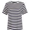Shop   Women Round Neck STriped ShorT Sleeve T shirT Burgundy Dai Wsh 20615