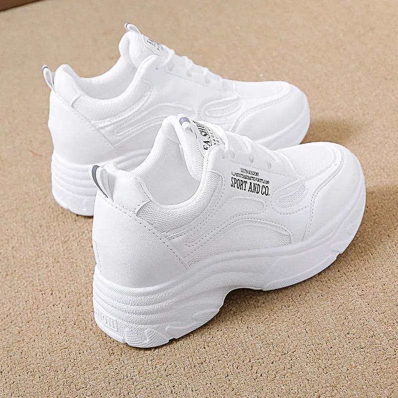 

Inner heightening dad shoes women s Korean version of comfort 2025 spring autumn platform leather sneakers 40