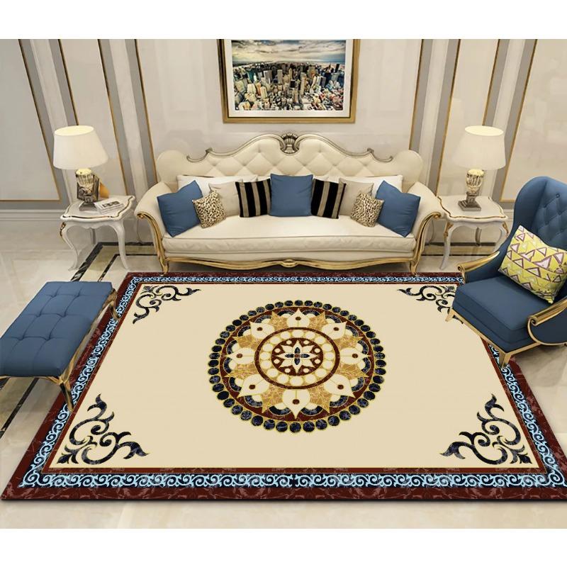 Marble Style Living Room Carpet Simple Coffee Table Sofa Bedroom Room Bedside Carpet