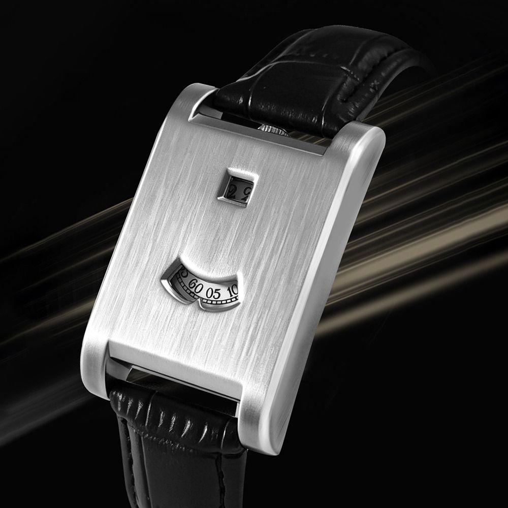 Leather Strap Square Wristwatch Square Case Sports Watch New Men's Wristwatch Business Wear