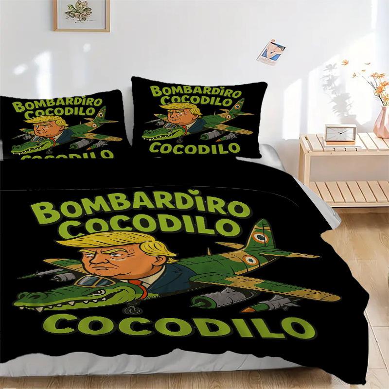 

Постельное белье Bombardiro Cocodilo Пододеяльник Подарок для спальни, Включает 1 пододеяльник и 2 наволочки, Без наполнителяB633 135x200cm