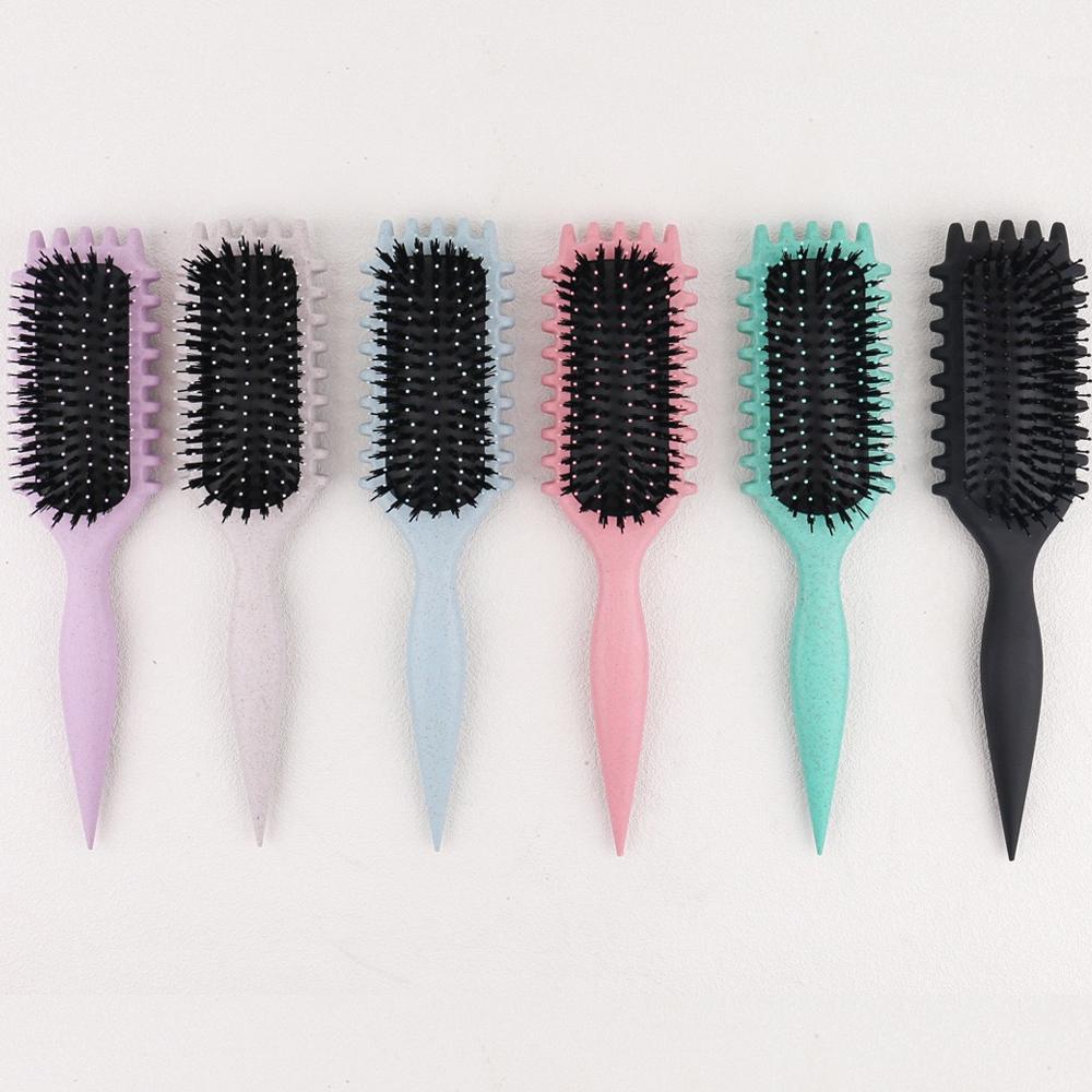 Cepillo para peinar y dar forma al cabello rizado de peluquería para hombres y mujeres. Reduce los tirones.