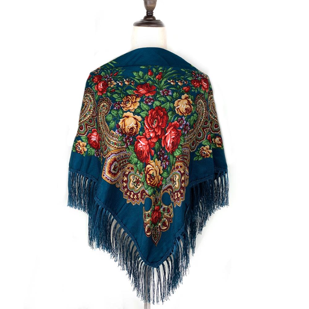 Traditional Ukrainian Square Scarf for Women
