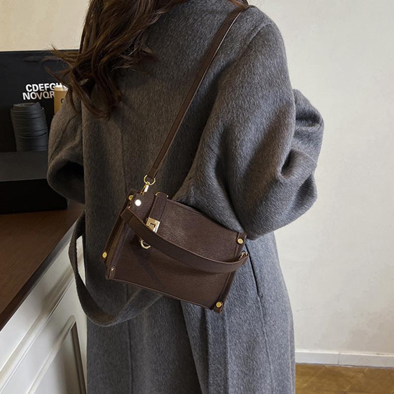 Retro Faux Leather Tote Pillow Bag Stylish Versatile Square Shoulder/crossbody Bag High-quality Mini Boston Bag Elegant Women's Handbag