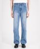 ROUGHNECK Curved Line Semi-Wide Denim Pants Medium Blue
