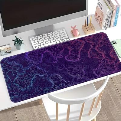 Vórtice de Línea Abstracta Morada Alfombrilla Antideslizante para Ratón Alfombrilla para Teclado y Ratón Alfombrilla para Ordenador Portátil Accesorios de Escritorio Alfombrilla para Consola de Juegos oficina