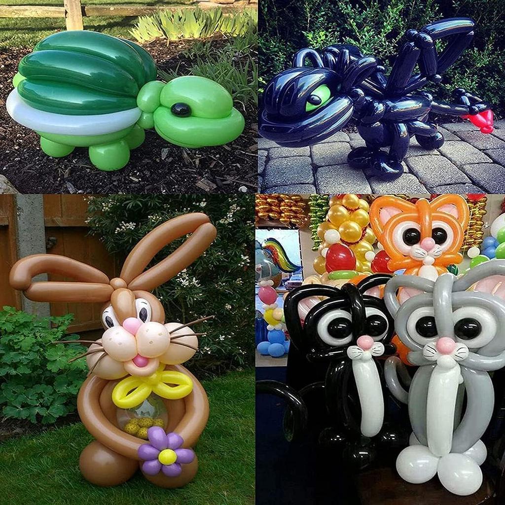 Modelling Balloons Kit, Animal Balloons, Multicoloured Balloons, Colourful Decoration for Weddings, Birthdays, Parties(100)