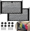 2er-Pack PP-Material Kofferraum-Organizer Ladeflächennetz Aufbewahrungstaschen Auto Wohnmobil/Boot 8 Befestigungsschrauben/-haken (18x9,8 Zoll) CW45 -tenghui