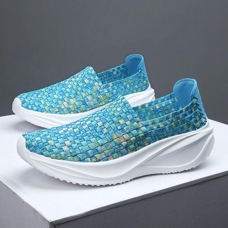 Summer Women Sneakers Casual Plus Size Flats Loafers Soft Elevator Beach Walking Sports Shoes Lightweight Slip On