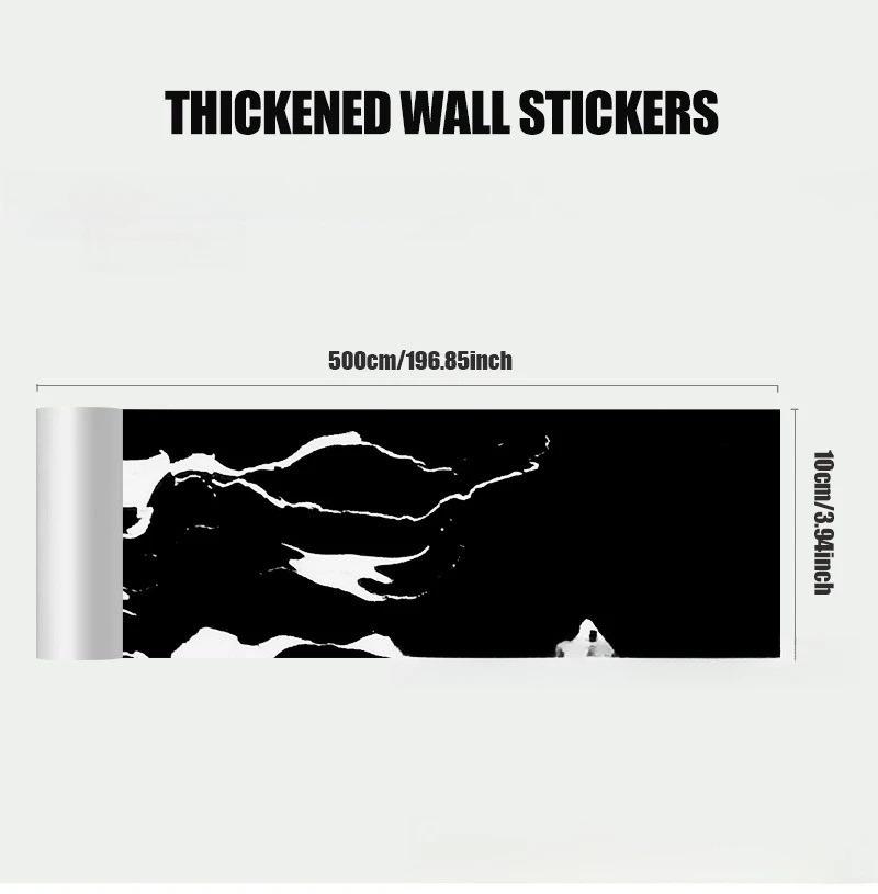 1PC 5mx10cm Self Adhesive Skirting Board Thickening Flexible Foam Wall Stickers Waistline Tape with Aluminum Foil Bottom