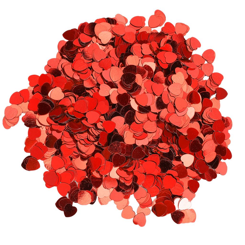 3000Pcs HeartShaped Confetti Wedding Valentine s Day Sequins Sprinkle Part Decoration Supplies(Red )