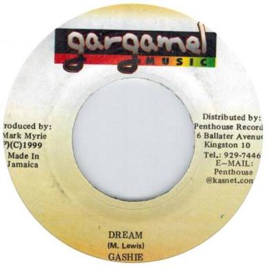 

7inch Record GASHIE - Dream NONE Gargamel Music 1999 Jamaica Reggae, Ska & Dub Used