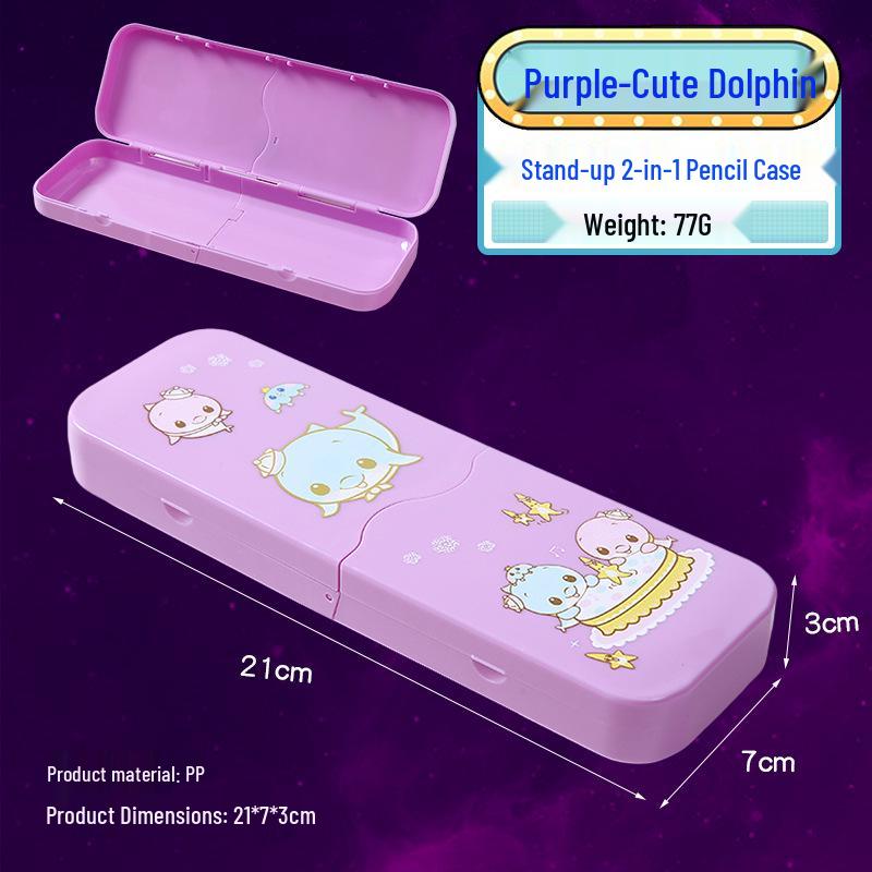 In Stock Large Capacity Standable Pencil Case - Creative Student Stationery Box, Portable and Logo Printable.