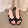 Fashion 2025 Fairy Sle Flat Bot Slippers Women's Outdoor Summer New Small Fraance  Knot Flat Heel Sandals Korean Version P...