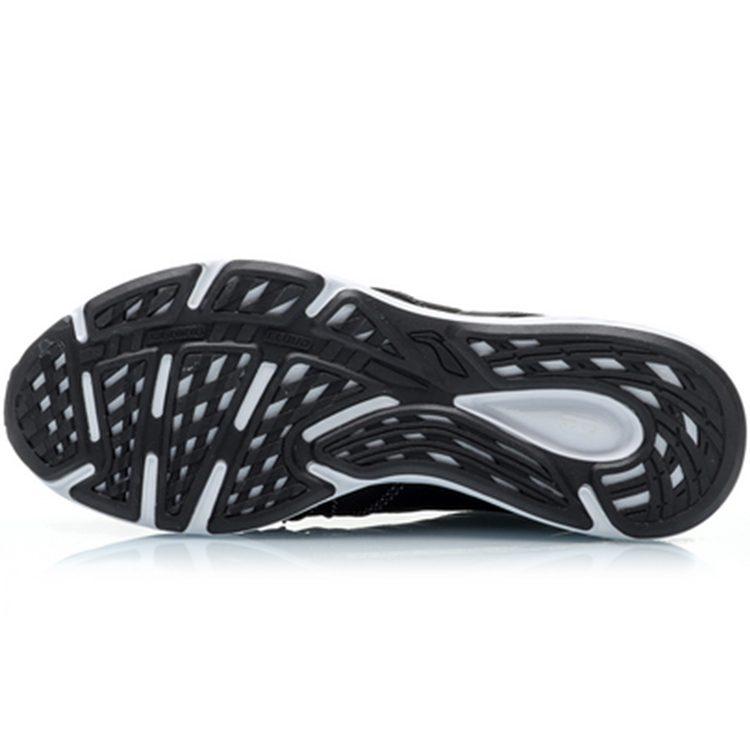 Li Ning Cushioning Slip Resistant Abrasion Resistant Low top Running Shoes Men's Black White ARHP233-1
