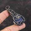 Sodalite Pendant Copper Wire Wrapped Pendant Original Gemstone Pendant Handmade Jewelry Unique Design Pendant Engagement Gift Copper Jewelry