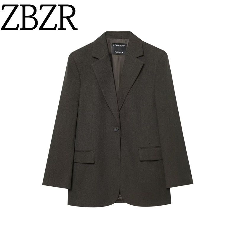 Za Autumn New Women clothes 2025 Western Style Versitile Fashion Fleece Blended Loose Suit 8576700 524