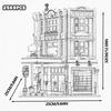 Town Hall Tudor Corner Brick Bank Cafe Corner Model Book shop Street View House Building Blocks Model Toys Jazz Club Pet Shop Dow