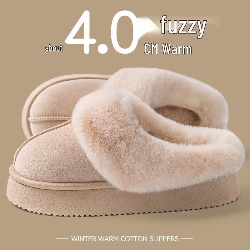 Women's Warm Fleece-Lined Non-Slip Postpartum Slippers for Autumn/Winter 2025