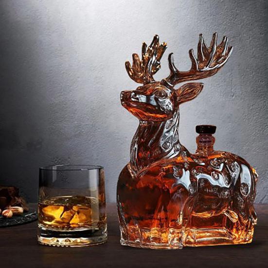 Elephant Little Dog Whiskey Bottle Animal Shape Design Transparent Glass Wine Bottle Beauty Enhancing