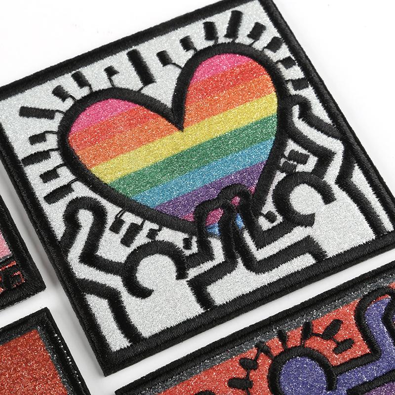 Embroidery Label Embroidery Cloth Sticker Digital Printing DIY Patch Sticker Clothing Luggage Accessories Adhesive Badge