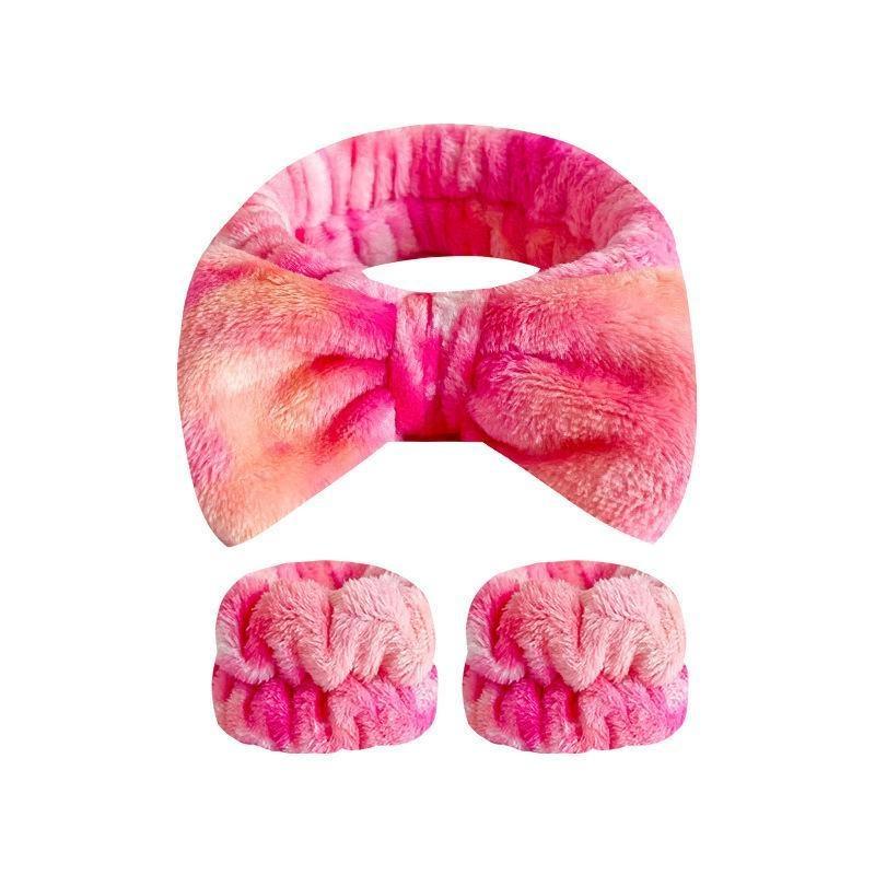 Wash Face Wristband Set Headbands Spa Bathroom Accessories Set Water Absorption Waterproof Wristbands Women Girls Sweatbands