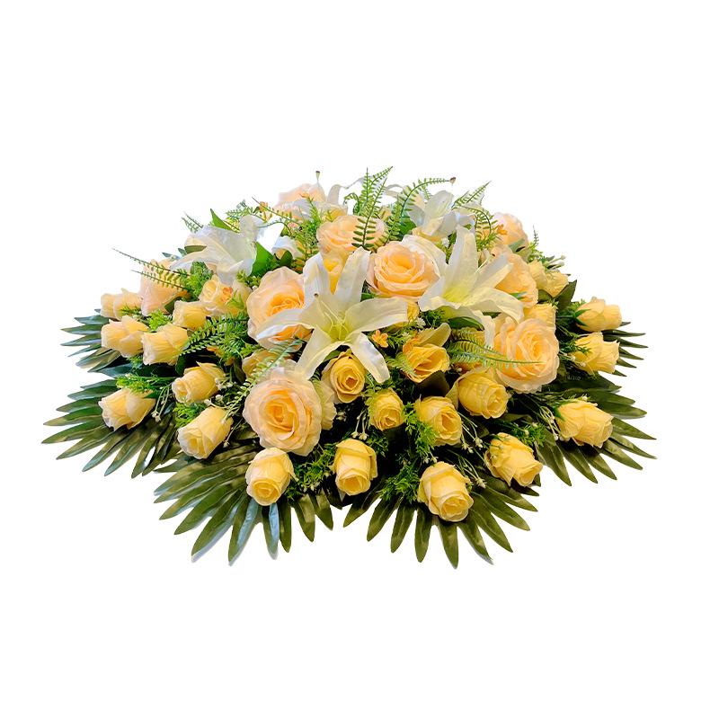 Luxury Round Table Flower Arrangement - Artificial Floral Centerpiece for Dining Tables with Electric Turntable