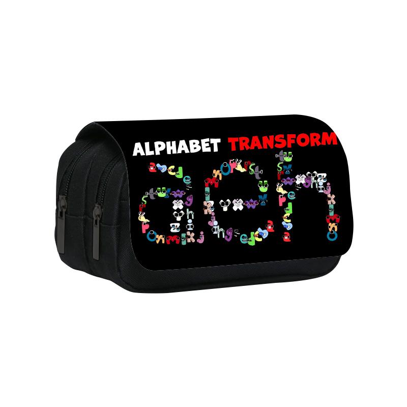 Dubbellaags Etui 22cm/8.7inch Game Alphabet Lore School Pennenbakje voor Student Grote Opbergruimte Leerlingen Potlooddoos School Cadeau