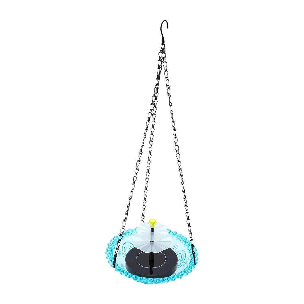 Hanging Bird Bath Fountain Solar Powered Hanging Bird Fountain for Garden Outdoor