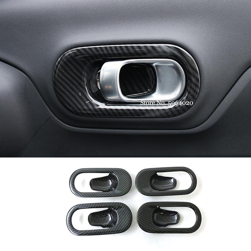For Citroen C5 Aircross 2018-2021 2022 ABS Carbon fiber Car Steering wheel Button frame Cover Trim Car Accessories styling 2PCS