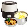 Mini Panela de Vapor de Aço Inoxidável de 2 Camadas Refeição Aquecimento Térmico Marmita Vaporizador de Alimentos Nova Panela de Arroz Elétrica Portátil