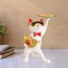 Cat Figurine Sculpture Jewelry Rings Phone Decorative Tray Counter for Dresser Living Room