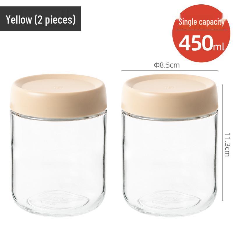 Glass Sealed Lid Container for Yogurt, Tea, Coffee, Dried Fruit, Honey, and Bird's Nest Portioning