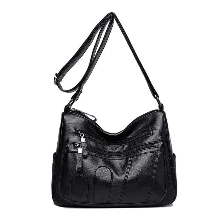 New Women s Large-capacity Shoulder Bag Messenger Bag чёрный