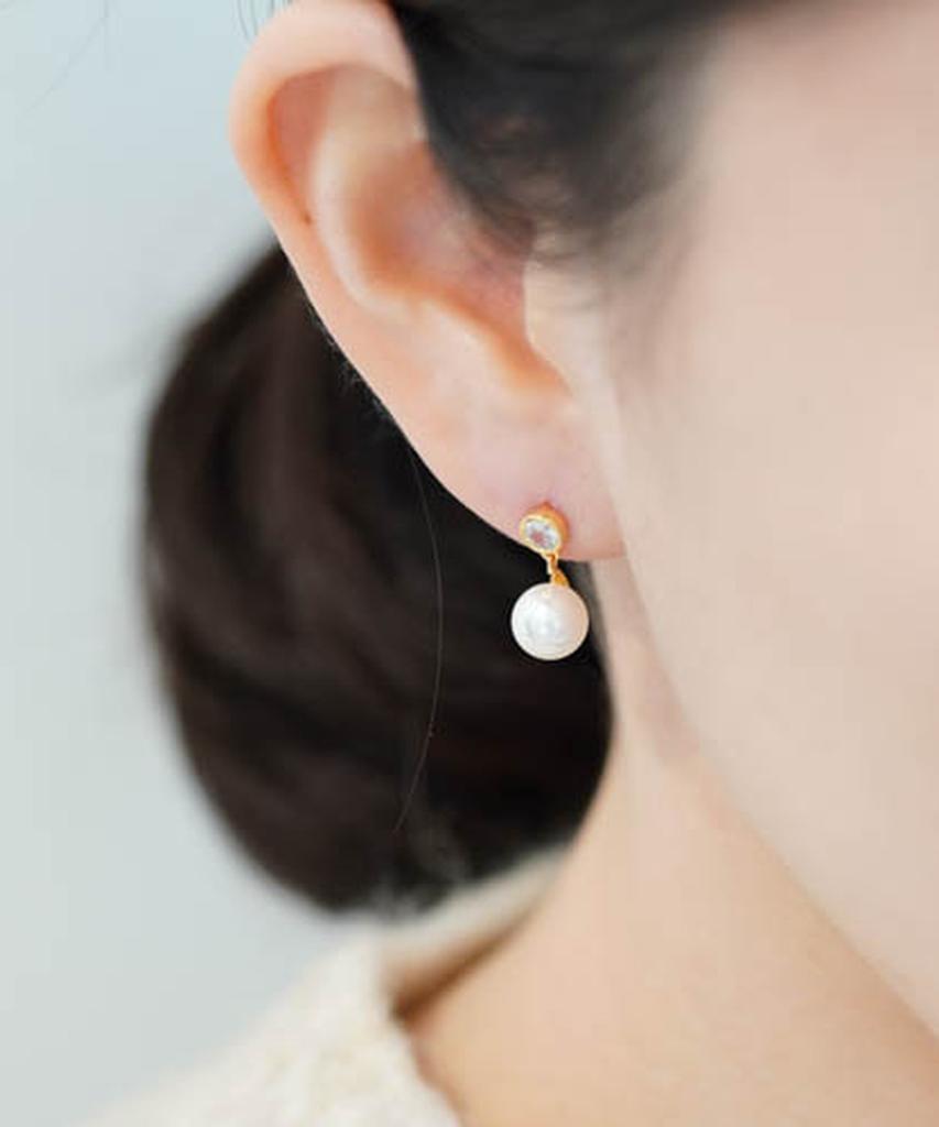 Alleun Silver 925 Cubic Bold Drop Silver Earrings