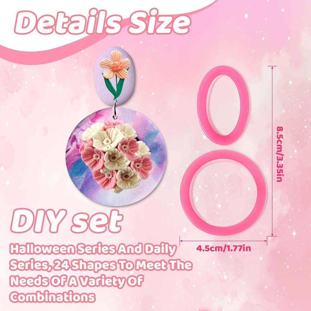 For Jewelry, , Cookie Cutter DIY Making- 41Pcs Halloween For Jewelry Earrings Cutters In Fall Pumpkin Polymer Clay