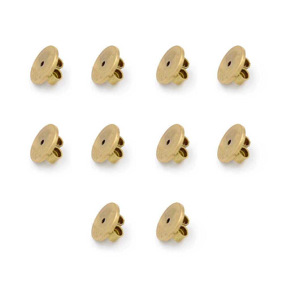 

10 Pieces Copper Ear Stud Back Replacement DIY Round Decorative Women Earring Connector Part Accessories Findings